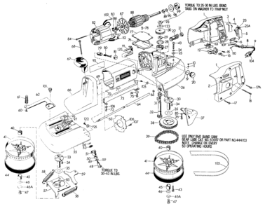 Page A Diagram and Parts List for 3122-BDK 3 Black and Decker Band Saw